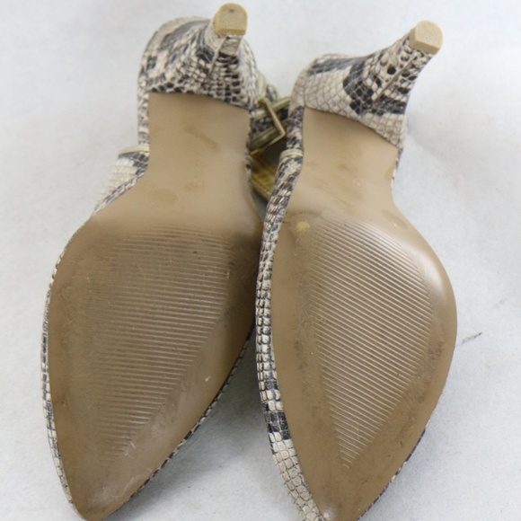 LAURA ASHLEY Gray/Cream Snake Print Slingback Heels PAIR Sz 8.5 US Women - Picture 8 of 8